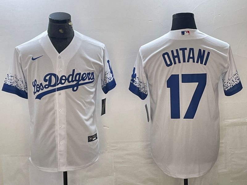 Men 2025 Los Angeles Dodgers #17 Ohtani White City edition Nike MLB Jersey style 6239->los angeles dodgers->MLB Jersey